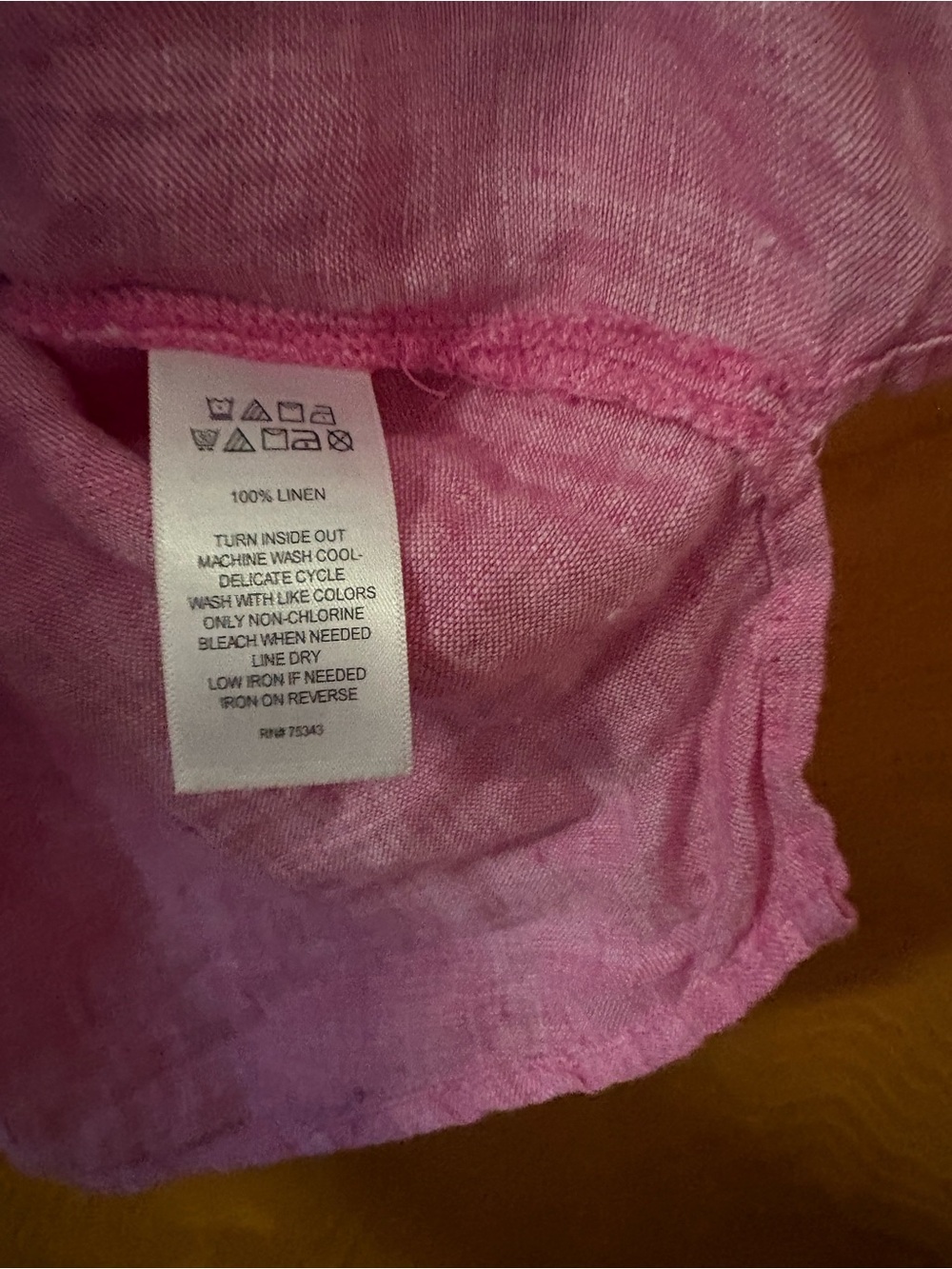 Tahari Pink Scoop Neck Short Sleeve Linen-Blend Top 1X - Picture 5 of 8